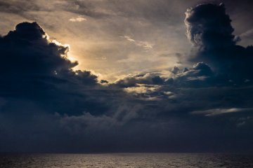 Beautiful moody weather but these are the firework stopping storm clouds!