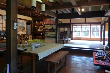 <p>Inside the traditional ryokan</p>