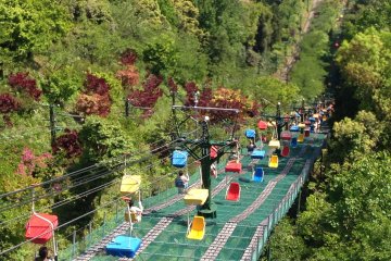 <p>The chair lift looks steep but is a pleasant ride.</p>