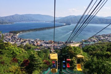 <p>Take the gentle chair lift down with beautiful views of Amanohashidate before you.</p>
