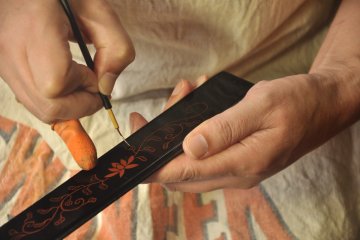 <p>Altar details being drawn by hand</p>