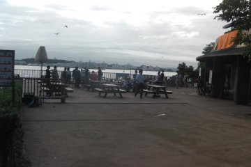 BBQ and picnic deck area, overlooking the beach