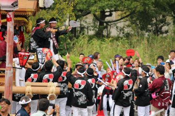 The Katsune team exciting themselves and the crowd with the, "Shots!" song