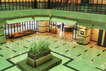 <p>The lobby and Restaurant Travel Cafe seen from the 3rd floor</p>