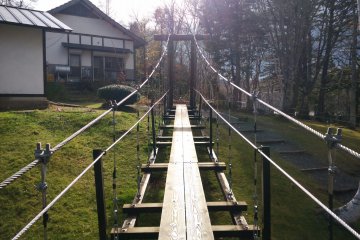 <p>Walking across this bridge requires good balance</p>
