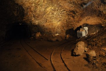 <p>This is directly below the big hole above ground made by open-pit mining</p>