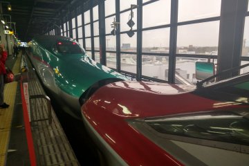 For some routes, two trains are connected to transport more passengers