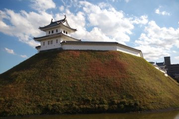 A castle ruin in Utsunomiya partly preserved