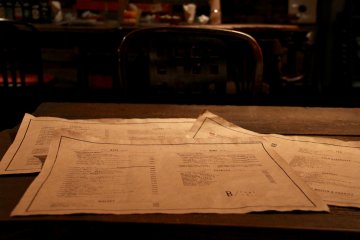 <p>The well-designed menu in both English and Japanese</p>