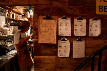 <p>It's all about detail at Port of Call, so even the lunch menu hanging on the wall is carefully placed</p>