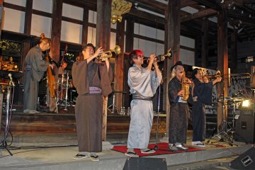 <p>The Karumera jazz band closed out the concert with some great original numbers</p>