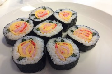 Making Rose Sushi