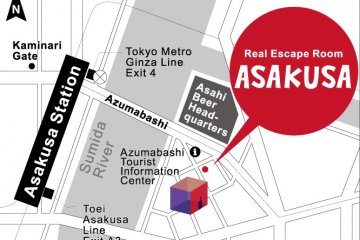 <p>Peta&nbsp;Real Escape Room di Asakusa</p>