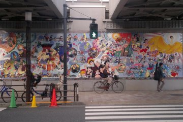 <p>The other mural of Osamu Tezuka's creations.</p>