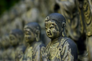 <p>Jizo statues at temple #18</p>
