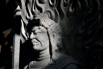 <p>Stone statue of Buddhist deity Fudomyo&nbsp;<span style="line-height: 20.8px;">(</span><span style="line-height: 20.8px;">#19)</span></p>
