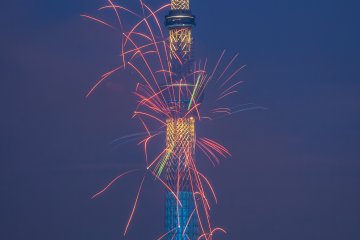 The fireworks begin when it's not completely dark yet