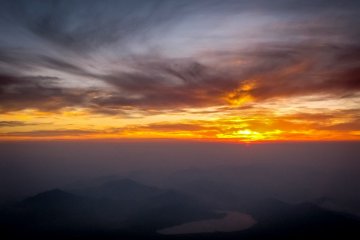 <p>Sunrise from the summit of Mount Fuji</p>