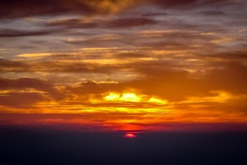 <p>Sunrise from the summit of Mount Fuji</p>