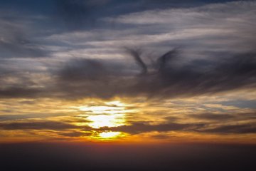<p>Sunrise from the summit of Mount Fuji</p>