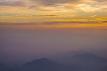 <p>Sunrise from the summit of Mount Fuji</p>
