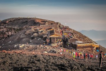 <p>The installations on the summit</p>