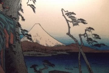 <p>A close-up of a reproduction inside the museum</p>