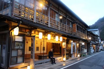 <p>The rustic hot spring inns (onsen ryokan in Japanese) of Dorogawa Onsen await those who complete the hike</p>