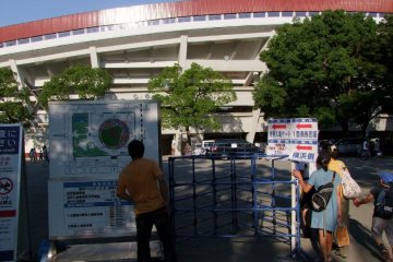 Stadium map just outside the stadium.