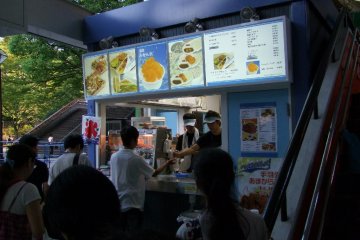 A snack bar just inside the stadium entance gate.