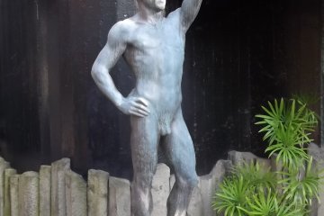 <p>This chap greets you at the entrance</p>