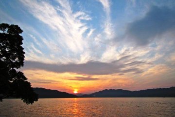 Sunset at Amanohashidate
