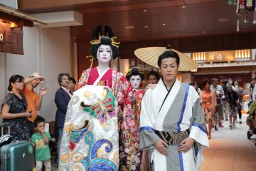 <p>The parade of courtesans is a highlight of the event</p>