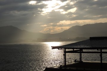 <p>Le coucher de soleil</p>