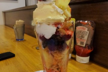 <p>A mixed berry parfait</p>
