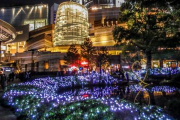 <p>Tampilan penuh warna berlanjut sampai ke Taman Mori dan Plaza 66.</p>
