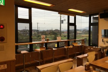 <p>Beautiful view from the window at the cafe.</p>