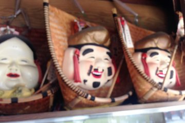 Takeri's traditional Japanese folk dolls.
