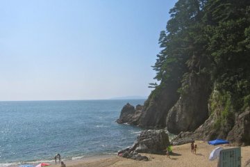 Awashima Island and the sandy beach