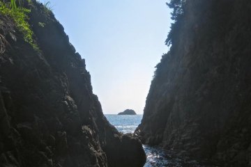 The view to the south from the other side of the cave