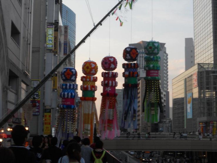 Kushidama decorations in the Sendai Station area