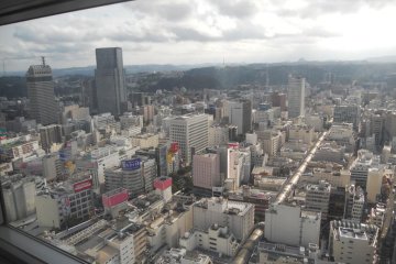 A view of Downtown Sendai from the Panarama Terrace on the 31st Floor