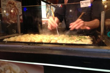 <p>The making of Takoyaki.</p>
