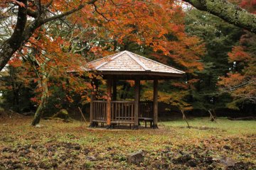 <p>A gazebo on the open ground outside the 1st bailey</p>
