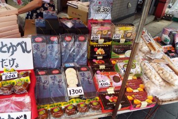 <p>Ms. Toshi's sweets stand</p>
