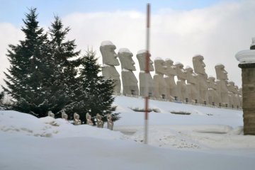 Makomonai Takino Cemetery on the way back from Takino Snow World
