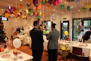 <p>The large dining room for private parties.</p>
