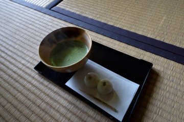Green tea prepared to welcome you