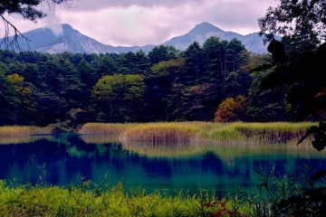 Mountains and one of the Goshikinuma