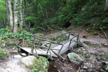 Broken bridge, made it across...somehow